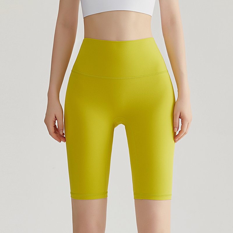 MOFEE High-Waist Biker Short WFK-016 in Bright Yellow