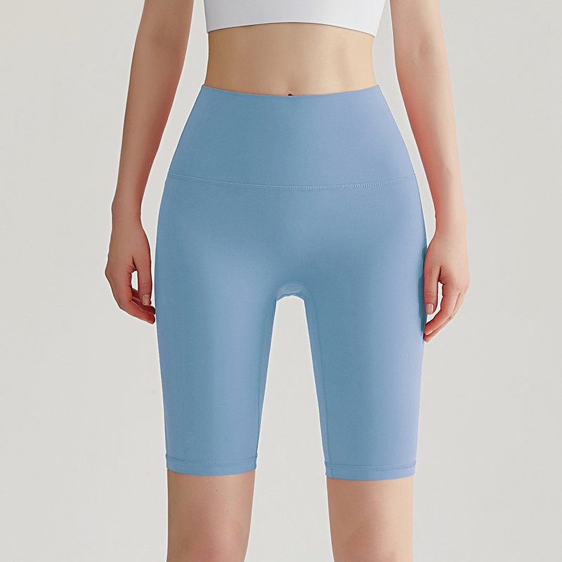 MOFEE High-Waist Biker Short WFK-016 in Clear Water Blue