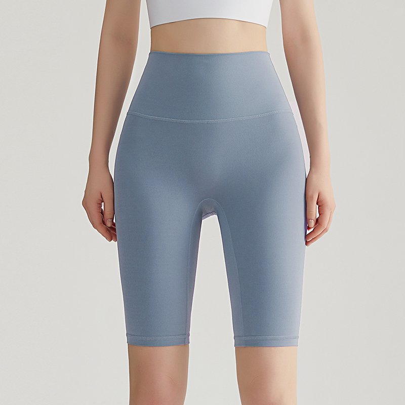MOFEE High-Waist Biker Short WFK-016 in Pale Blue Gray