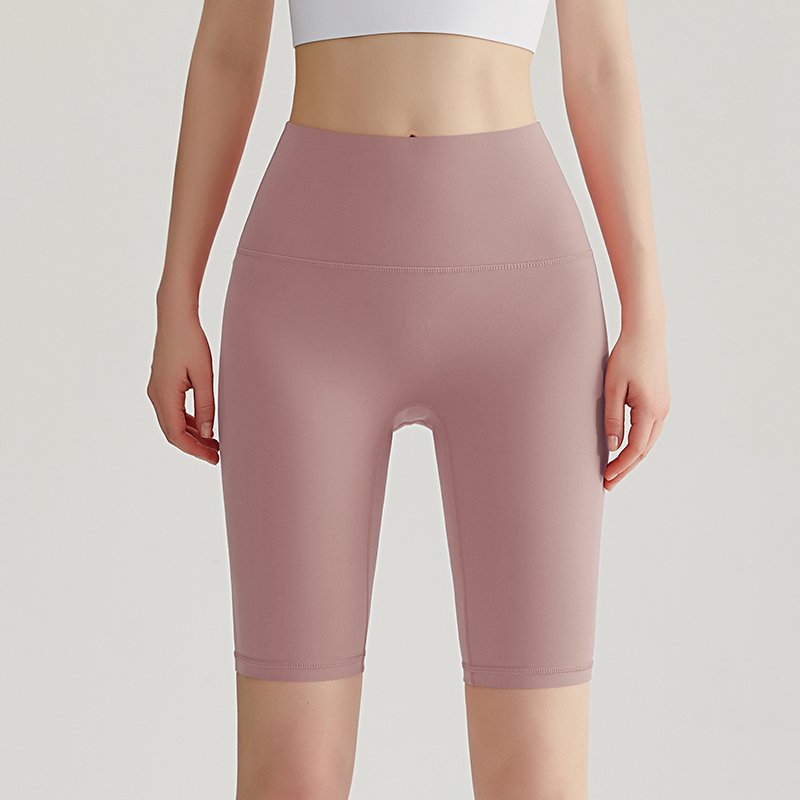 MOFEE High-Waist Biker Short WFK-016 in Pale Pink Purple