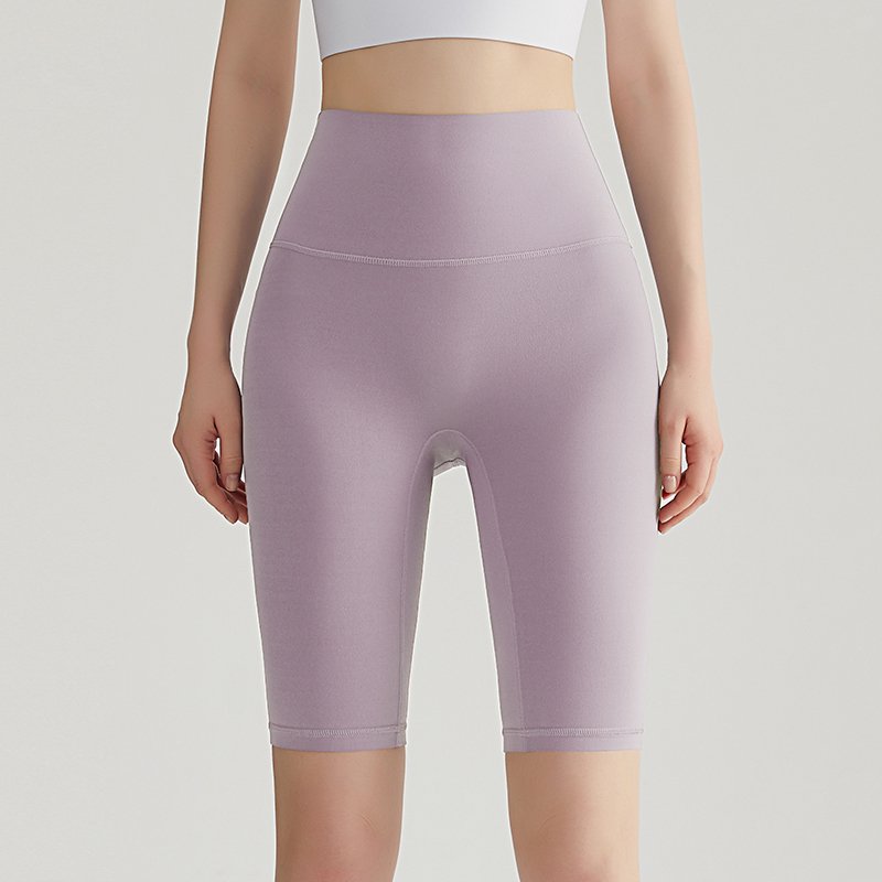 MOFEE High-Waist Biker Short WFK-016 in Pale Purple Gray