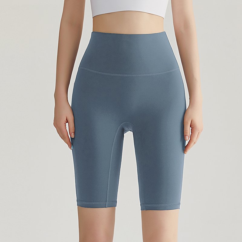 MOFEE High-Waist Biker Short WFK-016 in Purple Gray Blue