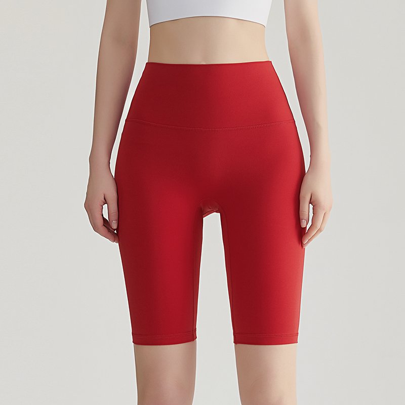 MOFEE High-Waist Biker Short WFK-016 in Rose Red