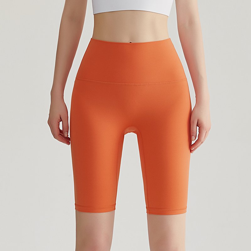 MOFEE High-Waist Biker Short WFK-016 in Rust Red