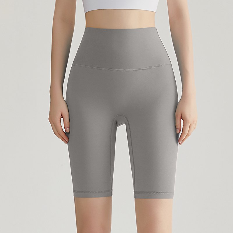 MOFEE High-Waist Biker Short WFK-016 in Titanium Gray