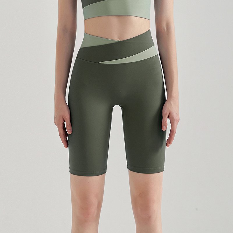 MOFEE High-Waist Biker Short WFK-019 in Green