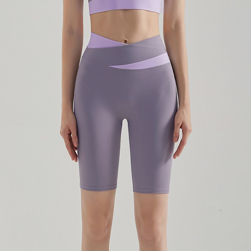MOFEE High-Waist Biker Short WFK-019 in Purple