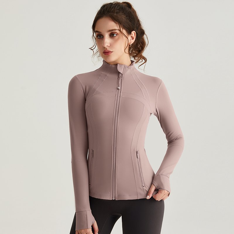 MOFEE Zip-Front Training Jacket WT-046 in Dusk Rose