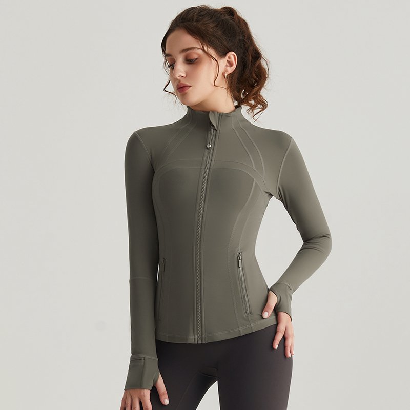 MOFEE Zip-Front Training Jacket WT-046 in Gray