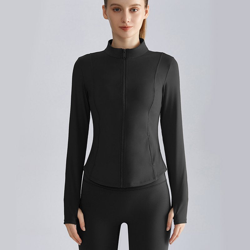 MOFEE Zip-Front Training Jacket WT-056 in Fashion Black