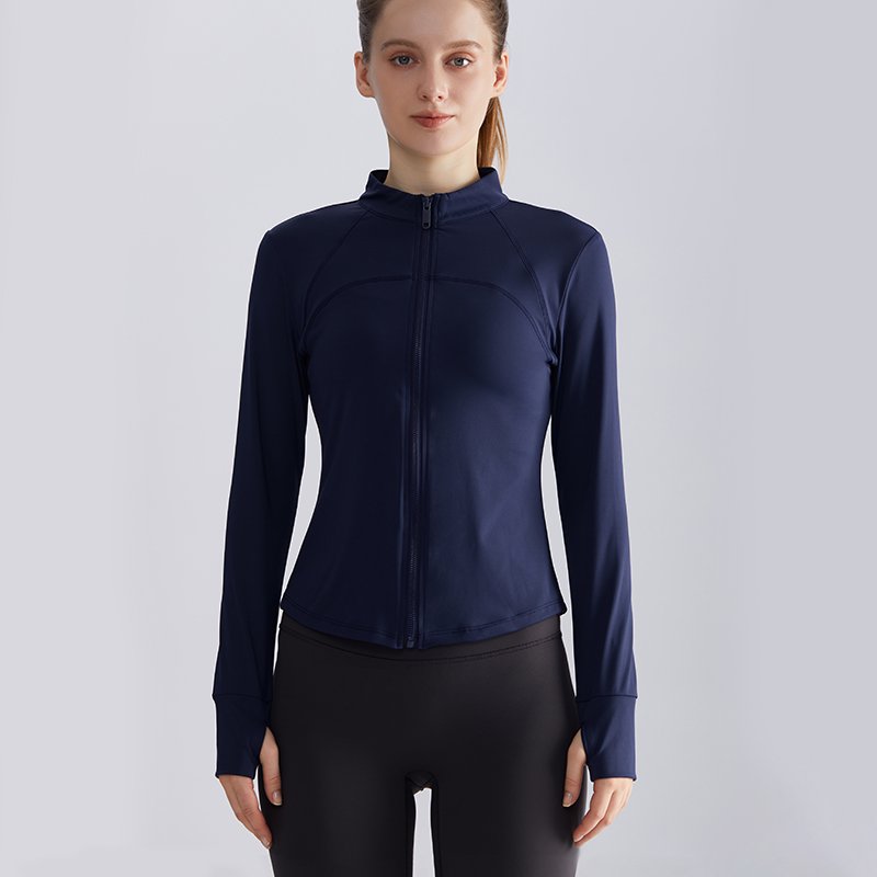 MOFEE Zip-Front Training Jacket WT-059 in Navy Blue