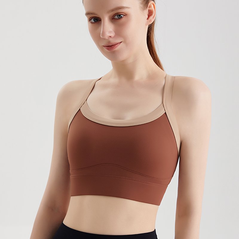 MOFEE Studio Support Sports Bra WX-367 in Brown