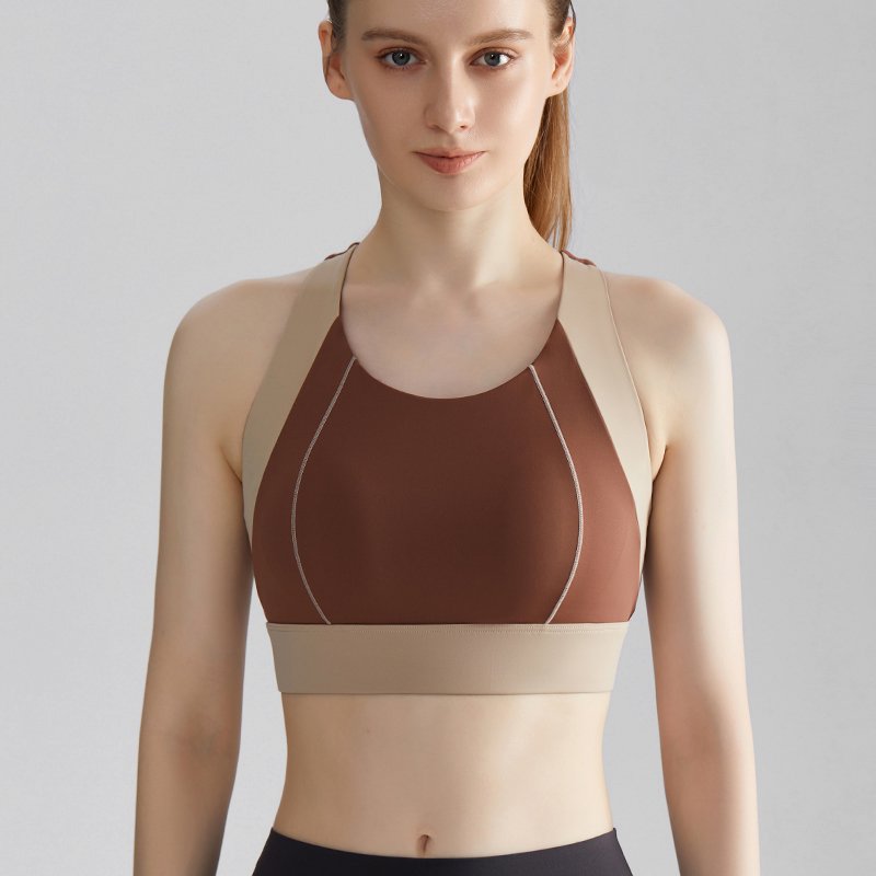 MOFEE Studio Support Sports Bra WX-417 in Brown