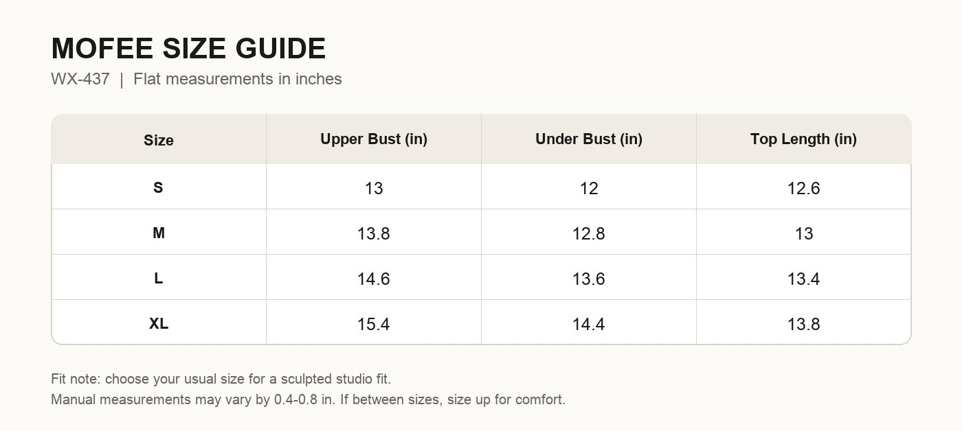 MOFEE Size Guide WX-437