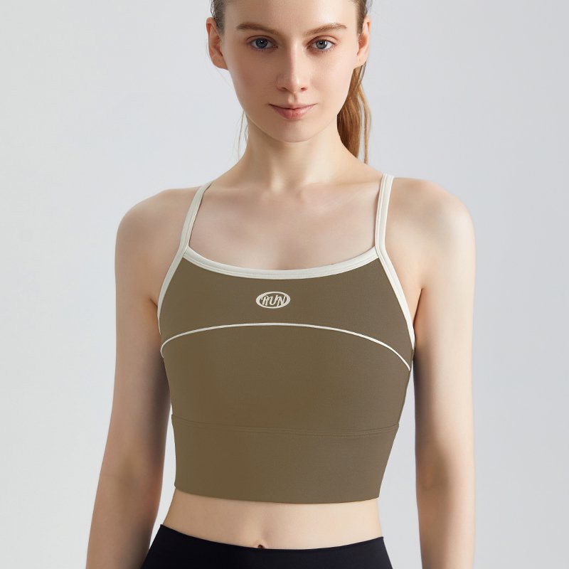MOFEE Studio Support Sports Bra WX-5006 in Deep Khaki