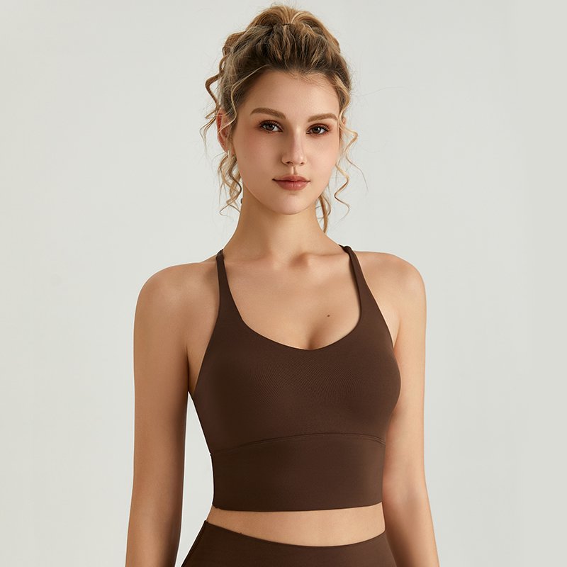 MOFEE Studio Support Sports Bra WX-5059 in Brown