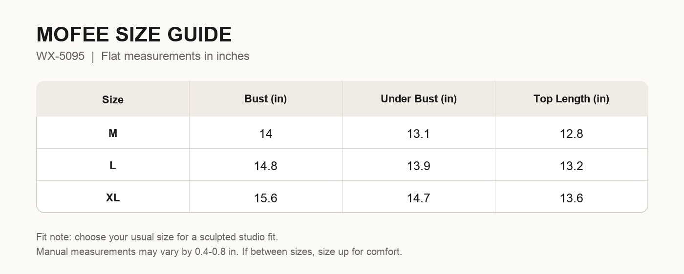 MOFEE Size Guide WX-5095