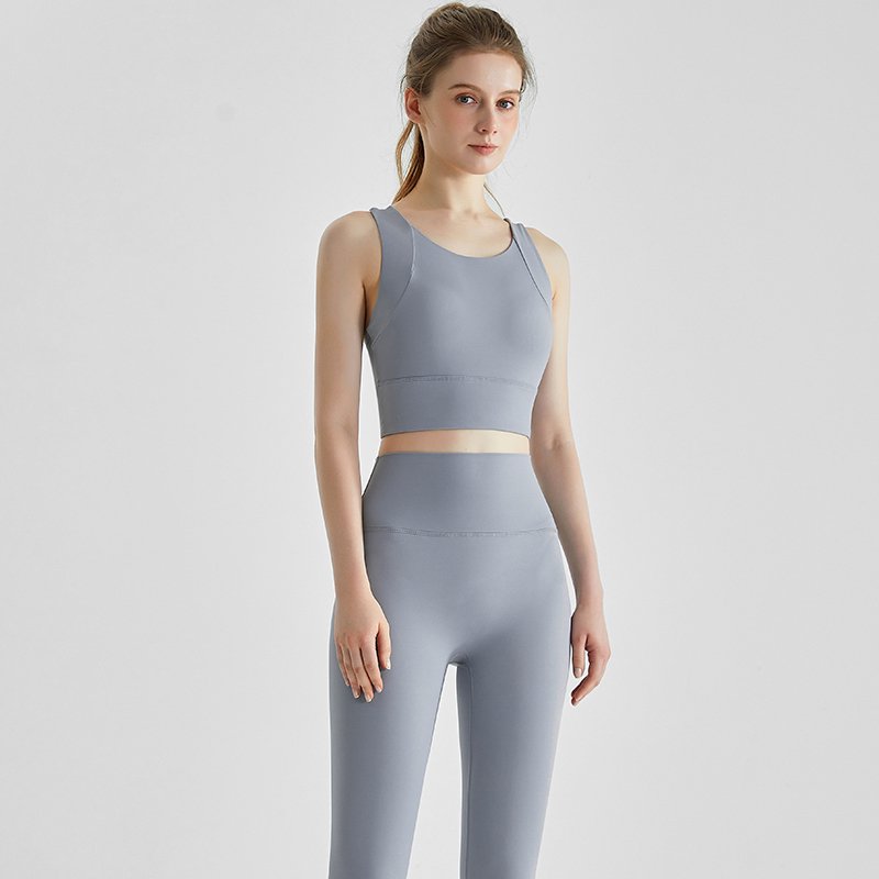 MOFEE Matching Yoga Set WX236CK323 in Rhino Gray